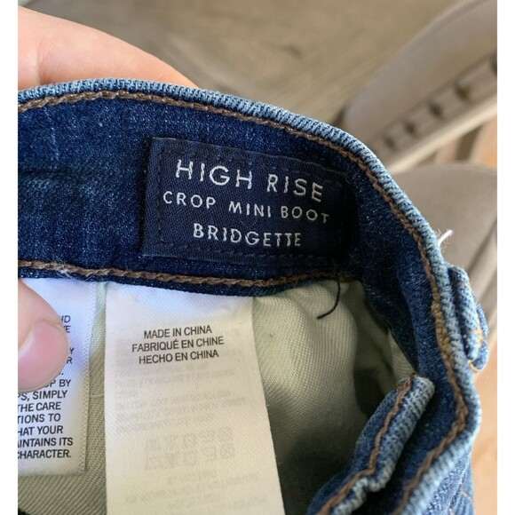Lucky Brand Bridgette High Rise Cropped Mini Bootcut Jeans Dark Wash- Size 6 - Picture 10 of 11